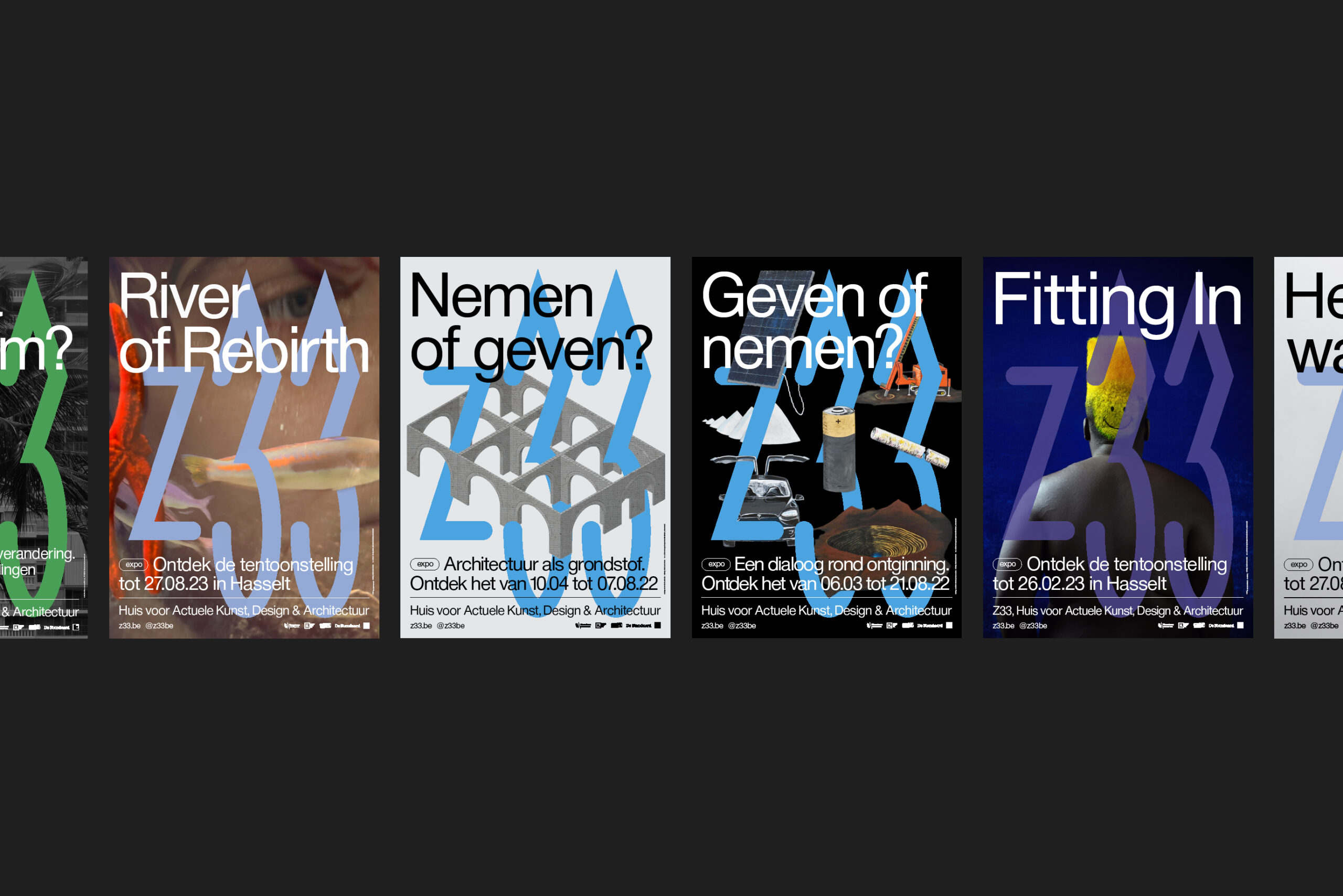 Z33 campaign identity '22-'23 - studio de Ronners